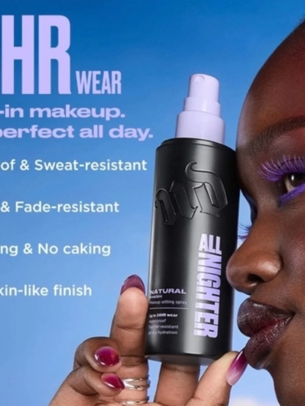 Urban Decay All Nighter Setting Spray Mini - Lavender & Black - Picture 2 of 3